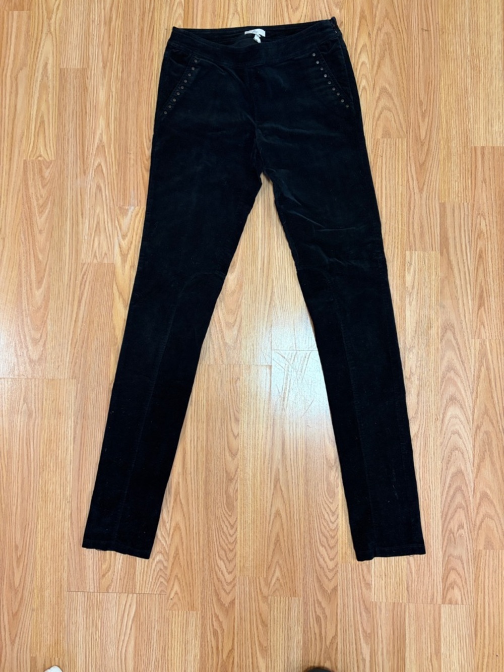Joie Black Skinny Velour Pants Size 4